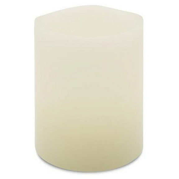 L&L 9046002 2.5 x 2 in. Dia. Matchless Darice Ivory Vanilla Honey Scent Pillar Flameless Flickering Candle, Pack of 4