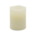 thumbnail image 1 of L&L 9046006 4 x 3.15 in. Dia. Matchless Darice Ivory Vanilla Honey Scent Pillar Flameless Flickering Candle, Pack of 4, 1 of 2