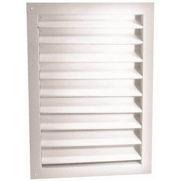 Master Flow DA1212W Dual Louver, 14-3/4 in L, 14-1/2 in W, Aluminum, White
