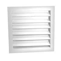 Master Flow 12 in. W x 12 in. L White Aluminum Wall Louver
