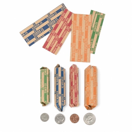 L LIKED 150 Assorted Bundle Flat Striped Coin Wrappers (150 Assorted)