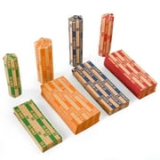 L LIKED 150 Assorted Bundle Flat Striped Coin Wrappers (150 Assorted)