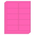 L LIKED 30 Sheets Fluorescent Pink Labels, 2"X4" Neon Colored Labels