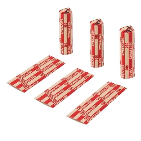 L LIKED Durable Flat Coin Roll Wrappers, 100 PCS