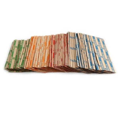 L LIKED Flat Striped Coin Wrappers, Assorted, 300 Count