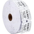 thumbnail image 1 of L LIKED Raffle Tickets Double Rolls 1000 per Roll 50/50 Raffle Tickets for Events, Entry, Class Reward, Fundraiser & Prizes(White), 1 of 8
