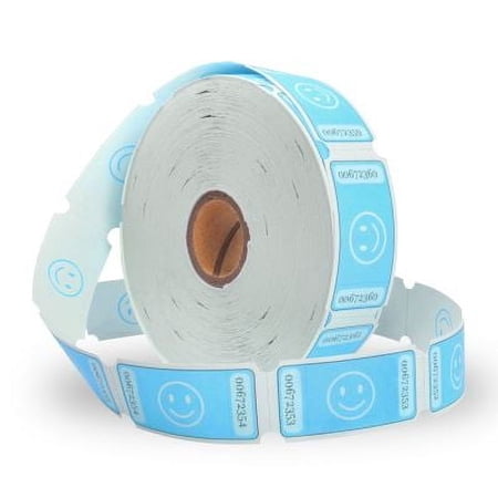 L LIKED Smile Raffle Tickets Roll Each Tickets 1''x2'', for Events, Entry, Class Reward, Fundraiser & Prizes,1000 Tickets/Single Roll -Blue