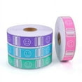 thumbnail image 1 of L LIKED Smile Raffle Tickets Roll Each Tickets 1''x2'', for Events, Entry, Class Reward, Fundraiser & Prizes,1000 Tickets/Single Roll -(Purple,Pink,Blue,Green), 1 of 7