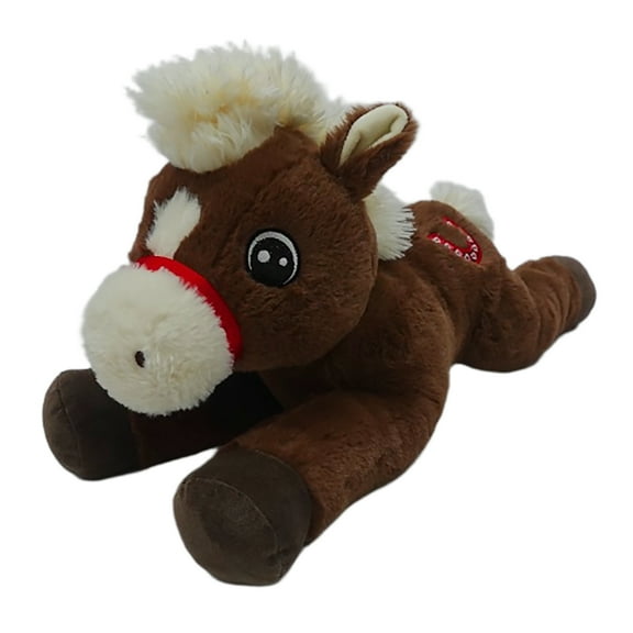 Large Lying Horse Plush, Brown, 9", Valentine's Day by Way To Celebrate