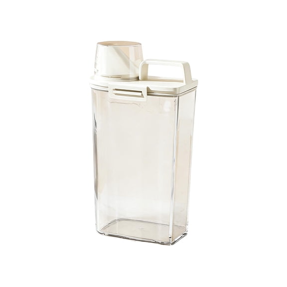 L Large Airtight Food Storage Canister, Wetproof Sealed Rice Flour Container With Clear Body And Plastic Material For Kitchen Pantry Organization, 12.6X7.09X4.33In 0.661Lb