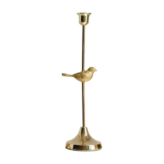 L Large Bird Candle Holder For Dining Table Decor Metal Material Gold Finish For Festive Events Candle Holder