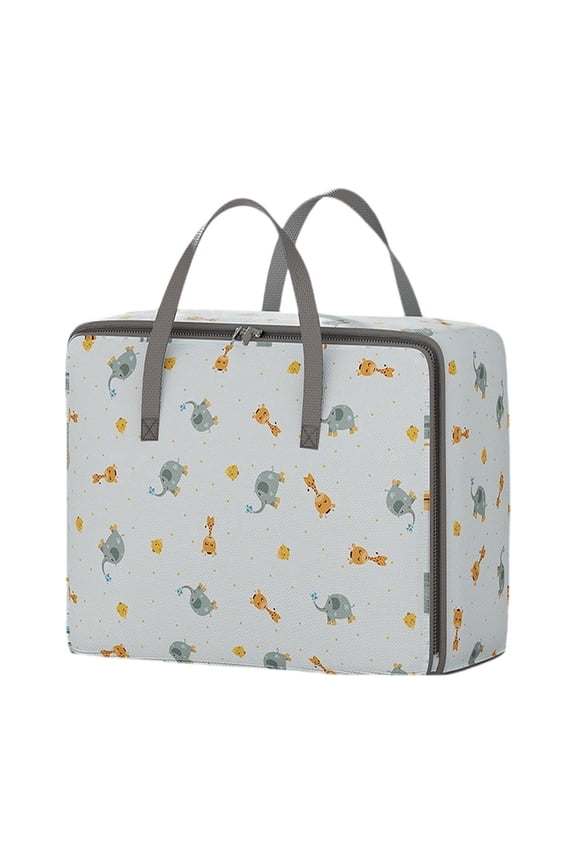 L Large Storage Bag For Clothes With Double Zipper And Reinforced Handles For Moving And Seasonal Item Organization
