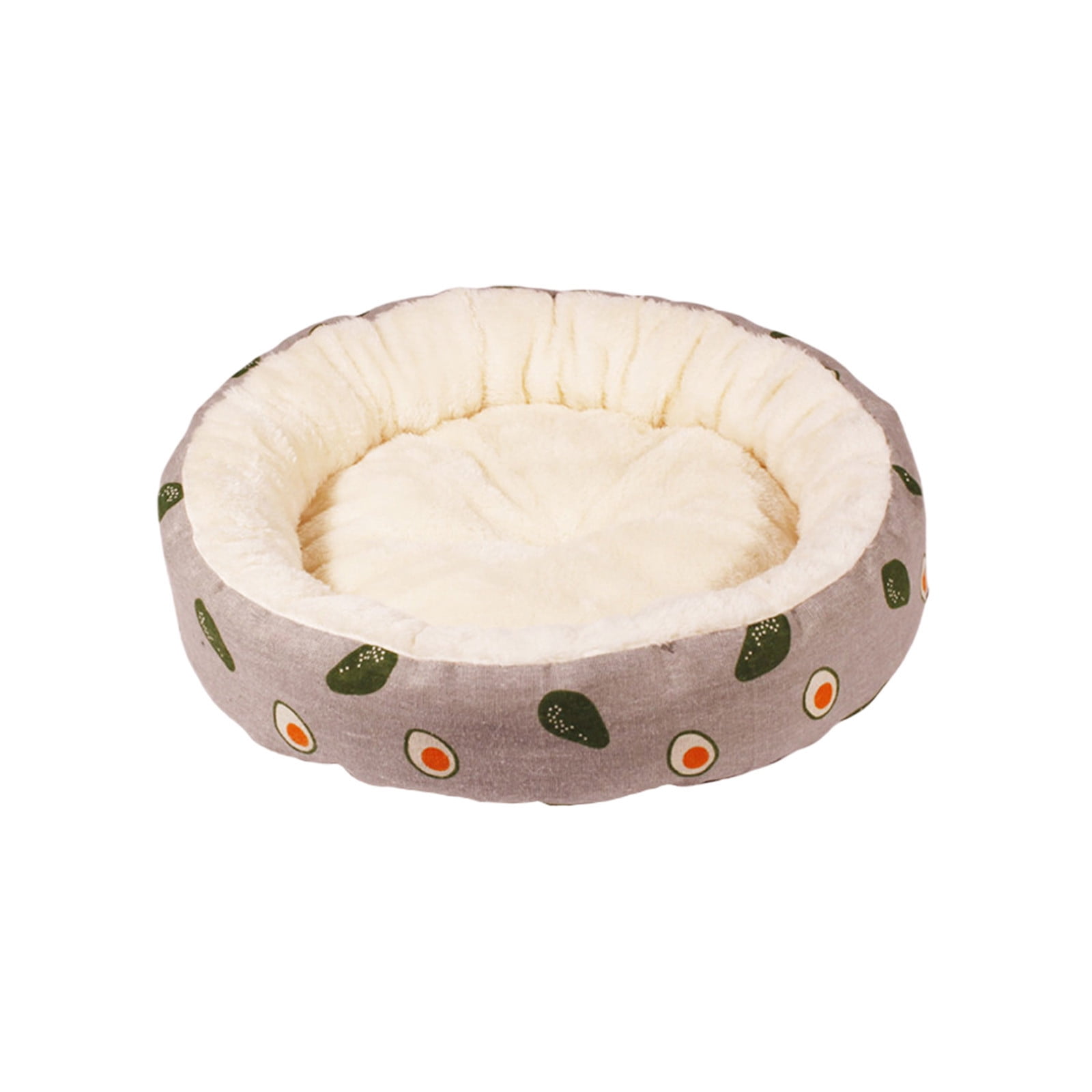 L Large Warm Plush Round Pet Dog Bed Kennel Mat Cushion For Cats Small Animals Indoor Sleeping
