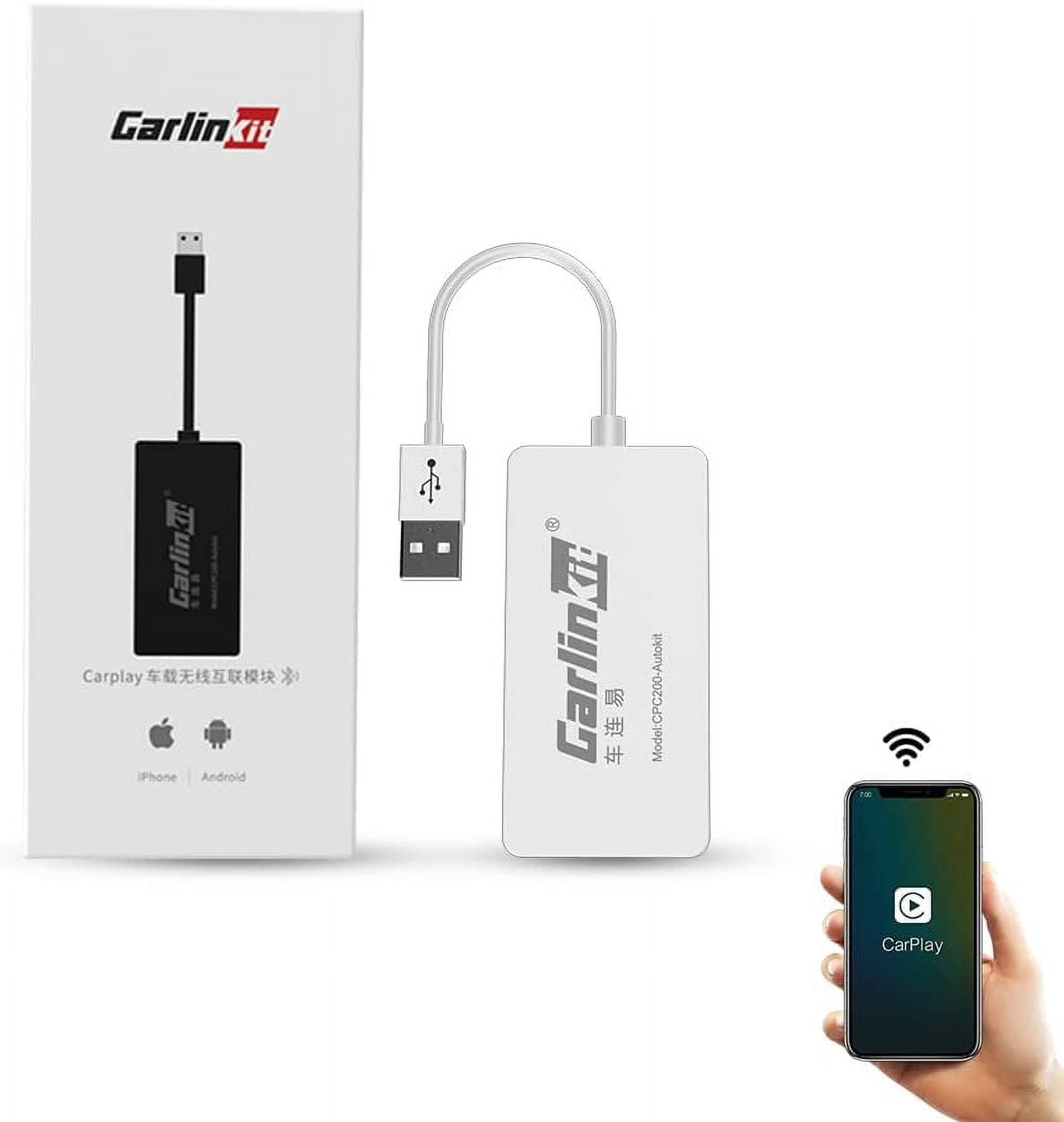  CarlinKit Wired CarPlay Dongle Android Auto for Car Radio with  Android System Version 4.4.2 and Above, Install The AutoKit App in The Car  System, Dongle Connect The Car's AutoKit App to