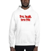 L Live, Laugh, Love Life! Cali Style Hoodie Pullover Sweatshirt By Undefined Gifts