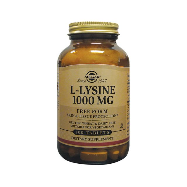 LLysine, Free Form, 1,000 mg, 100 Tablets, Solgar