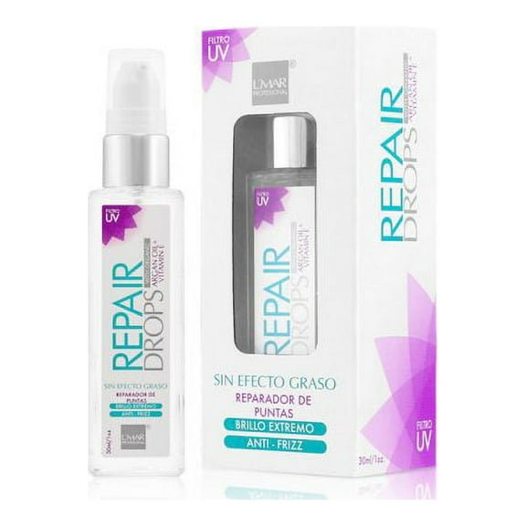 L'MAR Professional Hair Split Ends Repair Drops Treatment Argan Oil and Vitamin E - Frizz Control 1.1oz | Tratamiento Para Las Puntas Abiertas del Cabello