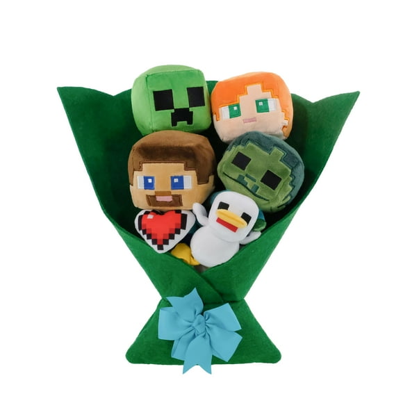Large Minecraft Plush Bouquet, 13", Valentine's Day by Ruz