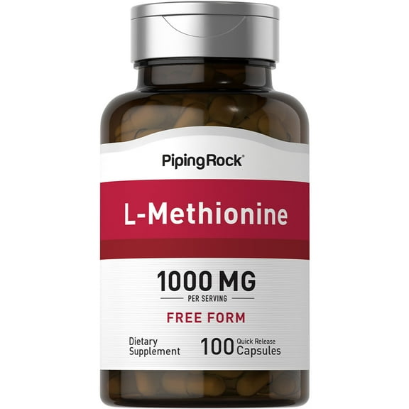 L-Methionine 1000mg | 100 Capsules for Men and Women | by Piping Rock