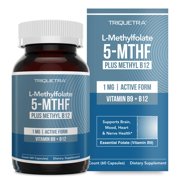 Triquetra Health L-Methylfolate (1 mg) Plus Methyl B12 Capsules