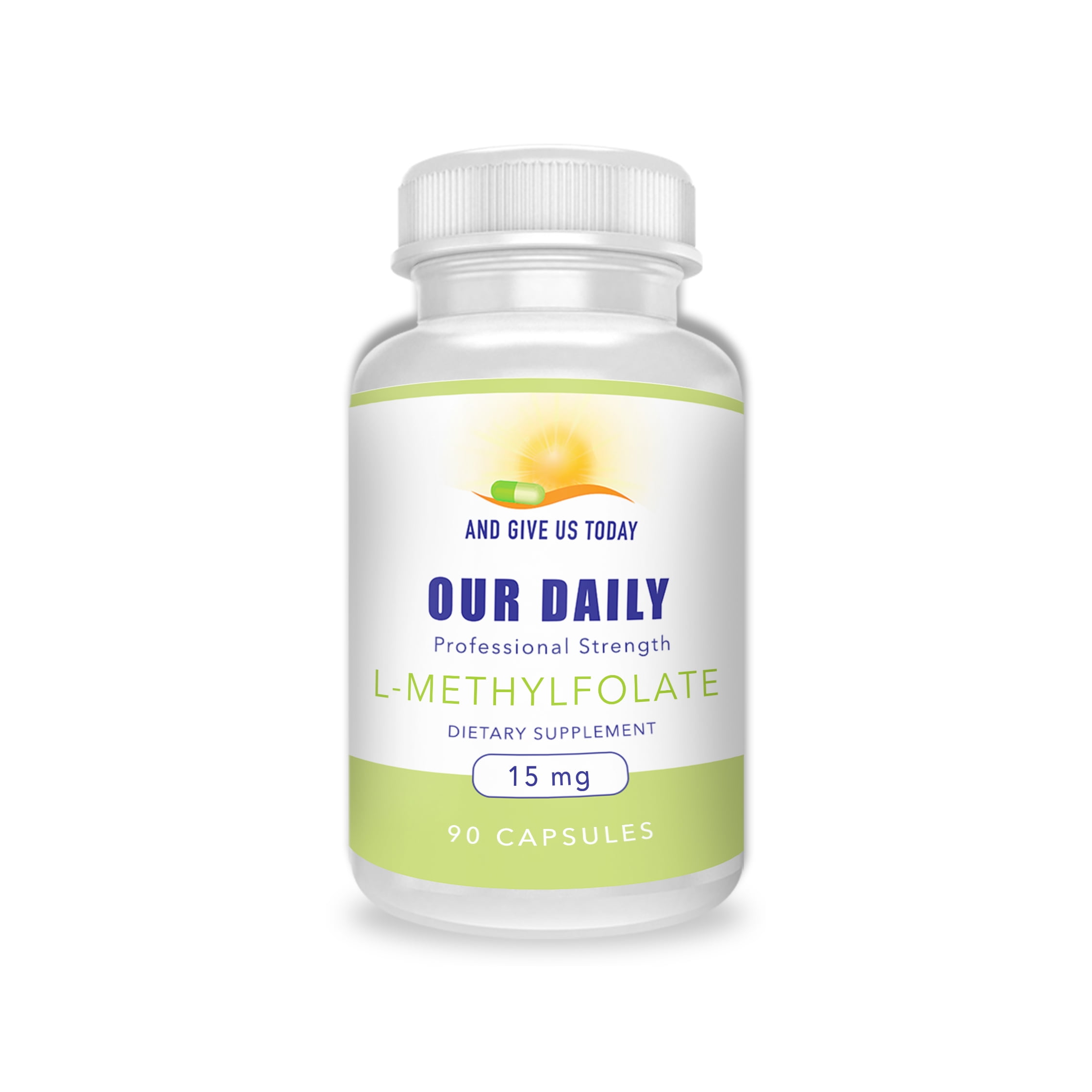 L-Methylfolate 15 mg / 15000 mcg Maximum Strength Active Folate, 5-MTHF, Filler Free, Gluten Free, NON-GMO, Vegetarian Capsules 90 Count (3 Month Supply)