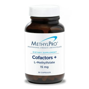 MethylPro Cofactors + L-Methylfolate 15 mg - Supports a Healthy Mindset - Vitamins B6, B12 & Magnesium - Active Folate for Methylation Support & Biochemical Reactions - 30 Servings - 30 Capsules