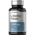 thumbnail image 1 of L Methylfolate 15000 mcg | 120 Capsules | Methyl Folate 5-MTHF | by Horbaach, 1 of 7