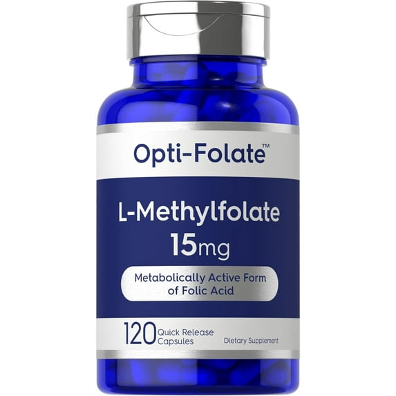 L Methylfolate 15mg | 120 Capsules for Men and Women | Methyl Folate 5-MTHF | by Opti-Folate
