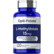 L Methylfolate 15mg | 120 Capsules for Men and Women | Methyl Folate 5-MTHF | by Opti-Folate