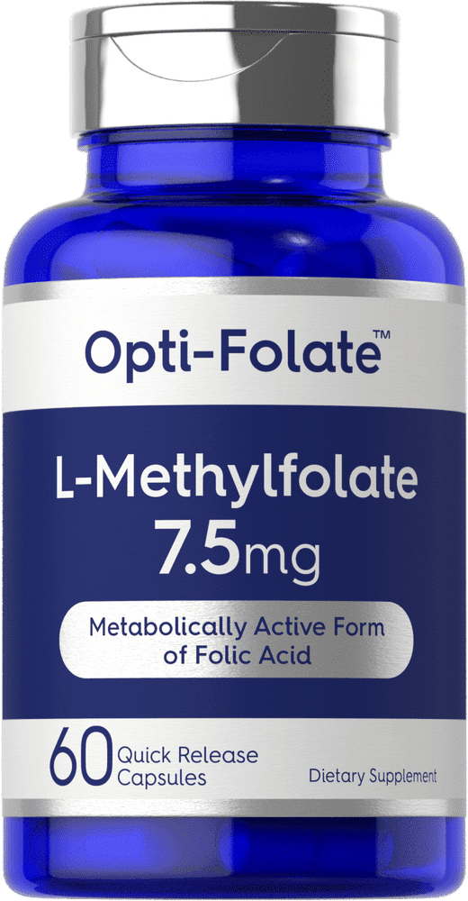 L Methylfolate 7.5 mg | 60 Capsules for Men and Women | Methyl Folate, 5-MTHF | by Opti-Folate