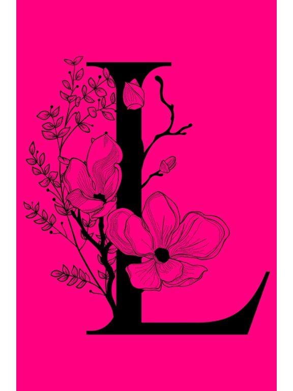 L: Monogram Initial Letter Notebook: Customized Monogrammed Gift Journal, (Paperback)