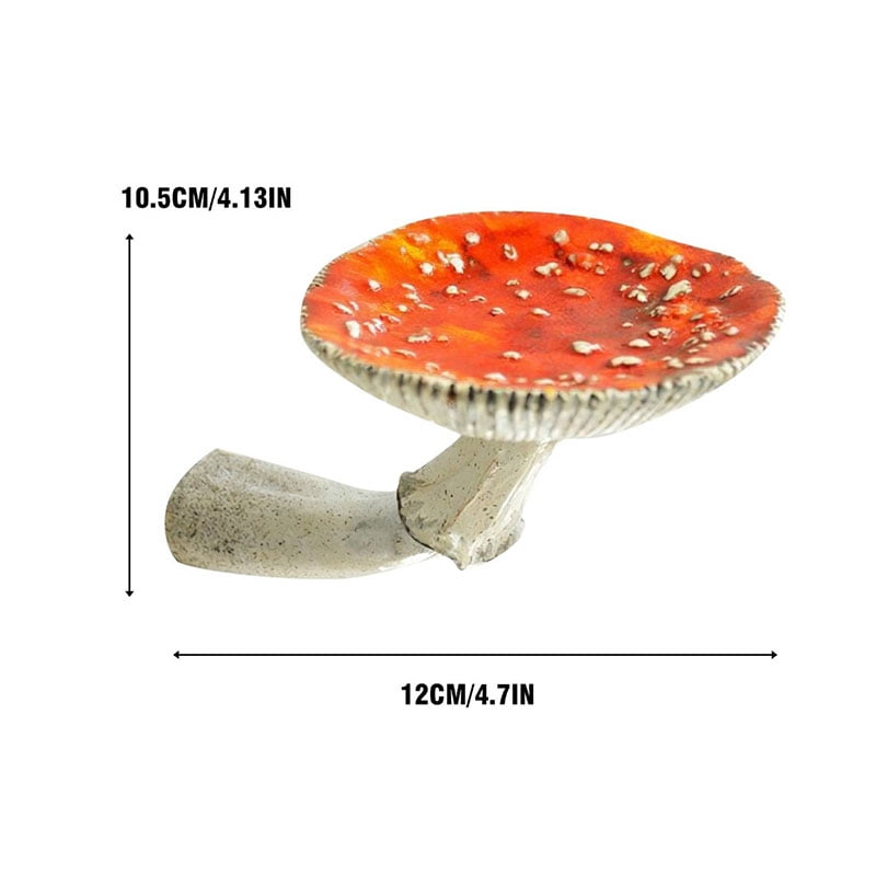(L) Mushroom Hanging Shelf Resin Wall Floating Shelf Amanita Mushroom