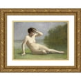 thumbnail image 1 of L. Nicolas 24x18 Gold Ornate Framed and Double Matted Museum Art Print Titled - Nimf (1886), 1 of 4