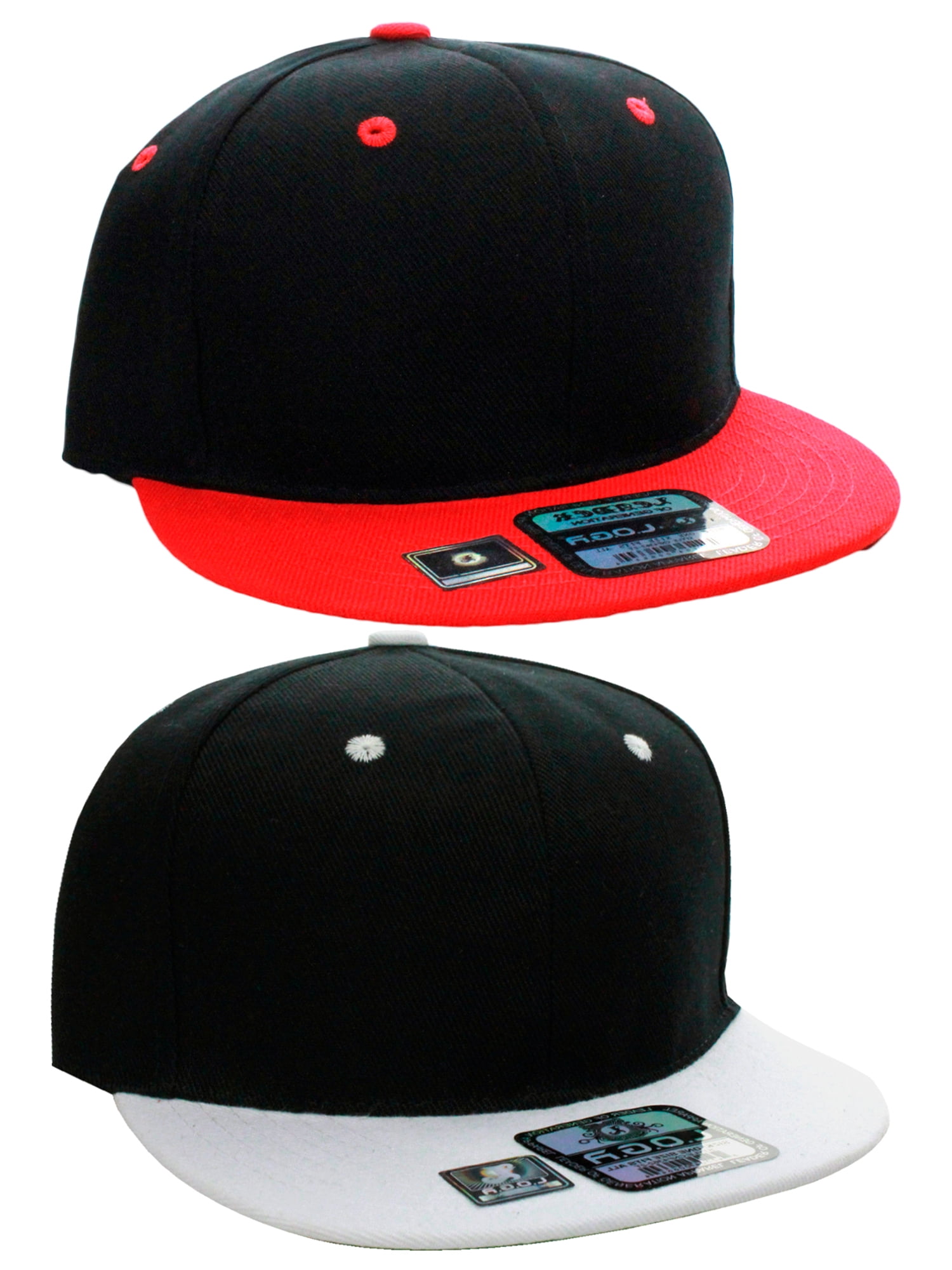 Flat Brim Snapback or Velcro Closure Hats (Black or Red) – Positive Black  Images Apparel