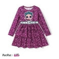 thumbnail image 1 of L.O.L. SURPRISE! Girls Dress Graphic Long Sleeves Birthday Wedding Party Outfits for Kids Sizes 3-10, 1 of 6