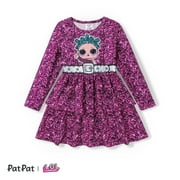 L.O.L. SURPRISE! Girls Dress Graphic Long Sleeves Birthday Wedding Party Outfits for Kids Sizes 3-10