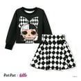 thumbnail image 1 of L.O.L. SURPRISE! Kid Girls Graphic Sweatshirt with Plaid Skirt 2 Pieces Outfit Sets,Sizes 6-12, 1 of 6