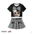 thumbnail image 1 of L.O.L. SURPRISE! Toddler Girl Skirt, Short Sleeves Girl Skirt Oufits with Black-White Short Skirt for Summer, Sizes 7-8T, 1 of 7