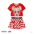 thumbnail image 1 of L.O.L. SURPRISE! Toddler Girl Skirt, Short Sleeves Girl Skirt Oufits with Red-White Short Skirt for Summer, Sizes 8-9T, 1 of 7