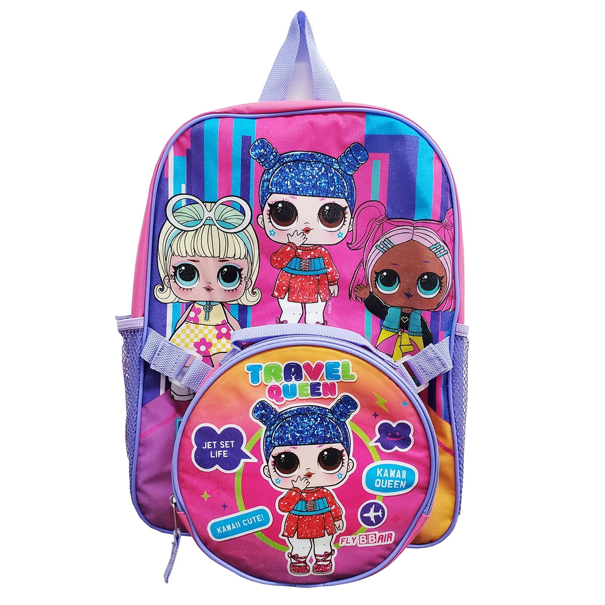 L.O.L. Surprise! Girls Large Backpack with Detachable Lunch Bag 2-Piece Set  - Walmart.com