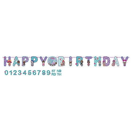 L.O.L. Surprise! Add-an-Age Banner, 1 Pieces, Made from Cardstock, Birthday