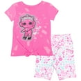 thumbnail image 1 of L.O.L. Surprise! Beats Toddler Girls T-Shirt and Bike Shorts Outfit Set Toddler to Big Kid, 1 of 5