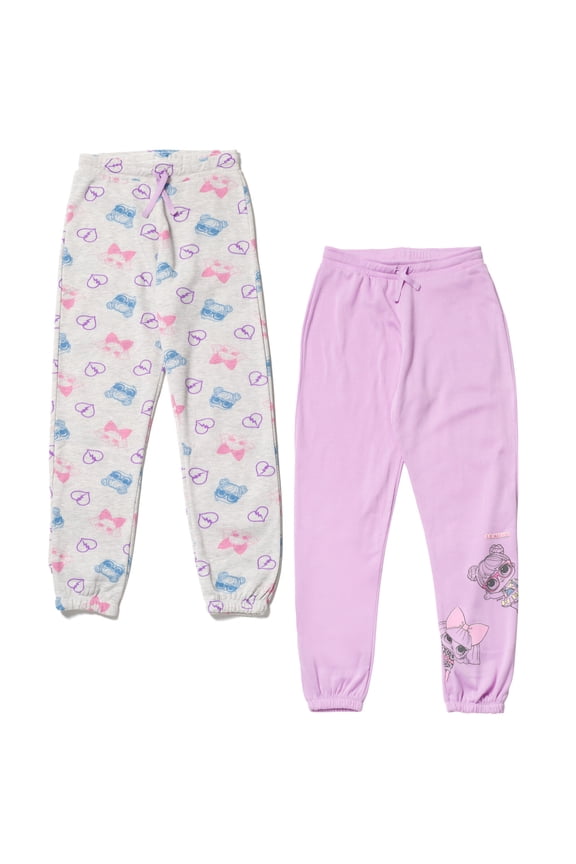 Bon Bon Diva Little Girls Fleece 2 Pack Pants Little Kid to Big Kid