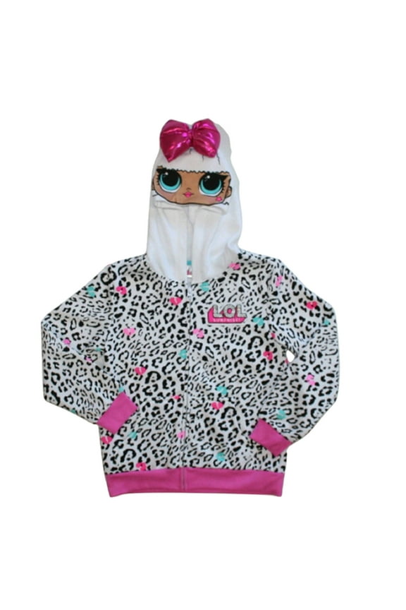 L.O.L. Surprise Cheetah Print Big Girls Zip-Up Jacket Small (6/6X)
