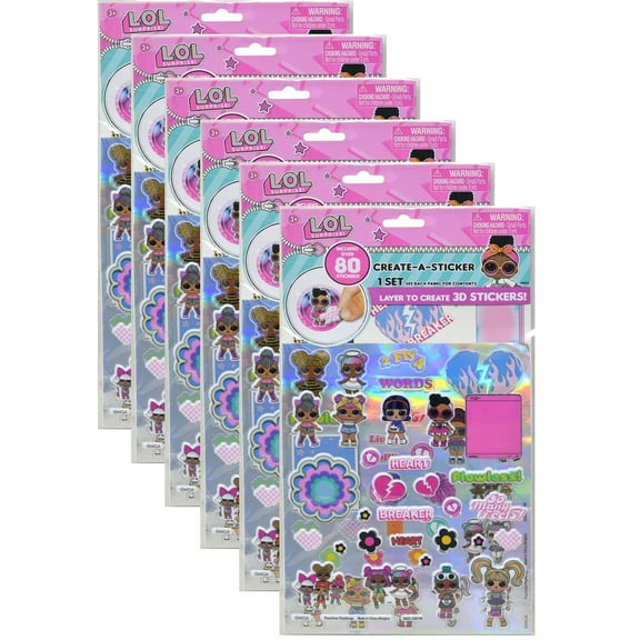 L.O.L. Surprise! Create A Sticker in polybag - 6 pack