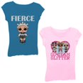 thumbnail image 1 of L.O.L. Surprise! Girls' 2 Pack T-Shirt Bundle (Light Pink/Turquoise, XS-4/5), 1 of 3