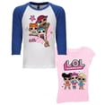 thumbnail image 1 of L.O.L. Surprise! Girls 2 Pack T-Shirt (Light Pink/Royal White, S-6/6X), 1 of 5