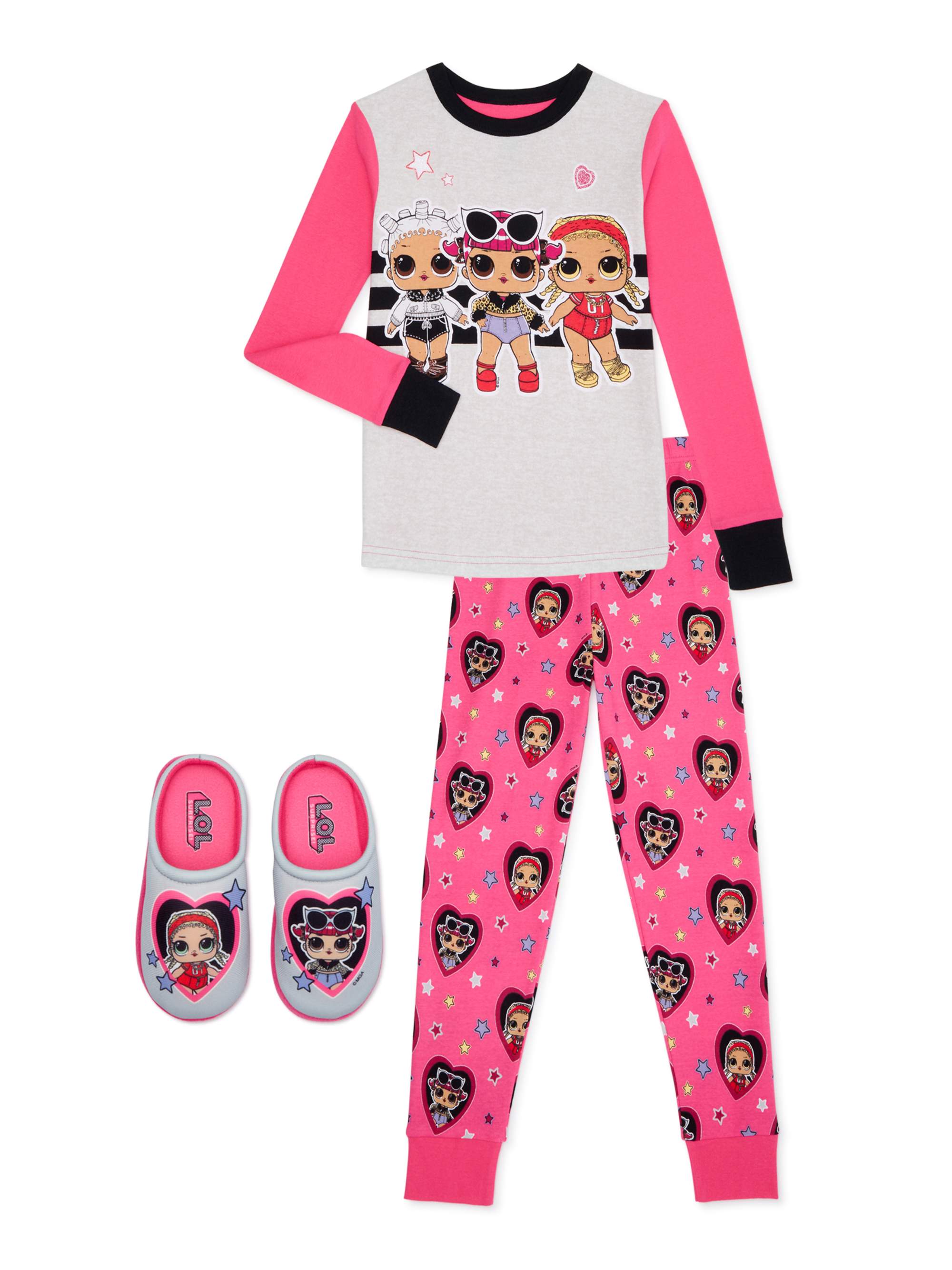 L.O.L Surprise! Girls 2-Piece Pajama Set with Slipper Sizes 4-12 - image 1 of 3