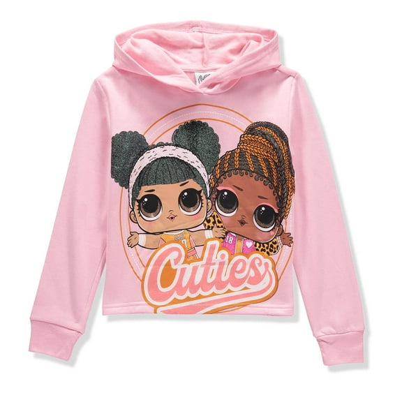 L.O.L. Surprise! Girls 4-16 Long Sleeve Skimmer Hooded Sweatshirt(Pink 14/16)
