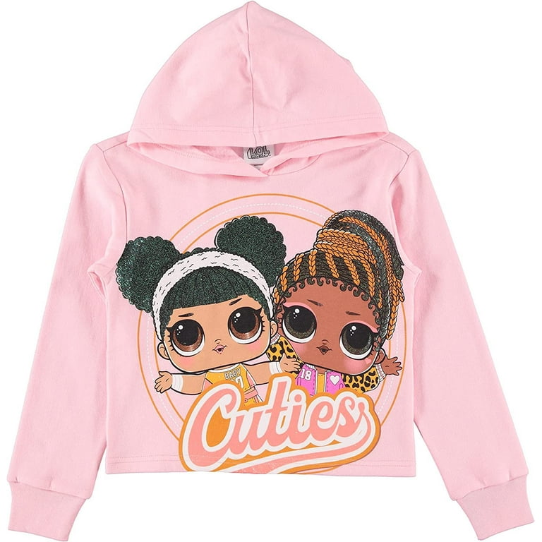 L.O.L. Surprise Girls Allover Print Hoodie Raw Edge Skimmer Hoodie Little to Big Girl sizes 4 20